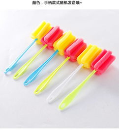 廚房清潔神器 多功能長(zhǎng)柄海綿杯刷